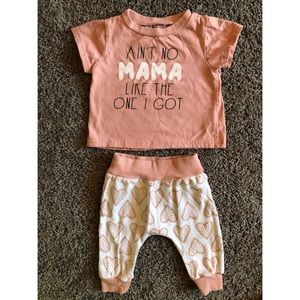 Graphic tee and pants set